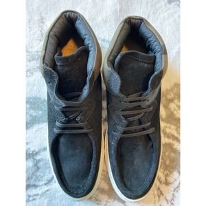 Stussy Black Suede Mid Top‎ Lace Up Casual Sneakers Mens Size 9